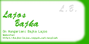 lajos bajka business card